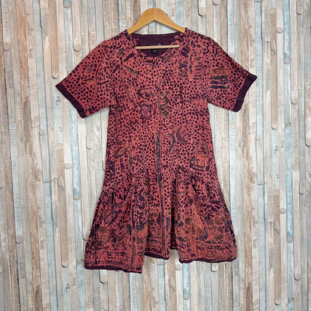 Spirit of Courage Nnamdi Ibenagu S African Batik Cotton Tunic Dress Butterfly